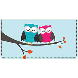 Whimsical Owls Checkbook Cover