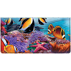 Steve Sundram Tropical Fish Checkbook Cover